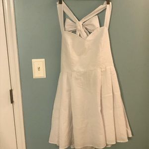 Lauren James White Seersucker Dress